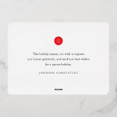 Seizoensgroeten Moderne Winter Sneeuw Dorp Folie Feestdagenkaart (Achterkant)