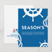 Seizoensgroeten Nautische Kerstkaart (Voorkant / Achterkant)