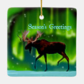 Seizoensgroeten - Noord-Moose Keramisch Ornament (Achterkant)
