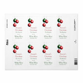 Seizoensgroeten over Crisp White Etiket (Full Sheet)