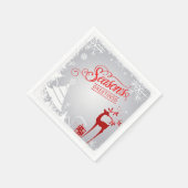 Seizoensgroeten Papier Napkins | Chalkboard Deer Servetten (Hoek)