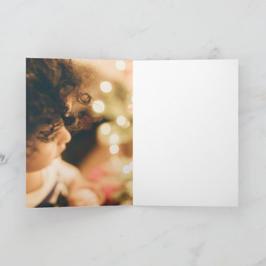 Seizoensgroeten Persoonlijke kerstfoto's Feestdagen Kaart (Binnen)