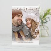 Seizoensgroeten Persoonlijke kerstfoto's Feestdagenkaart (Staand voorkant)