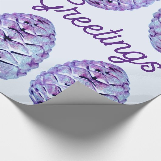 Seizoensgroeten Pinecone-overlooppapier Cadeaupapier (Hoek)