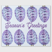 Seizoensgroeten Pinecone-overlooppapier Cadeaupapier (Vlak)