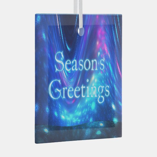 Seizoensgroeten - Qaanaaq - Noorderlicht Glas Ornament (Voorkant Rechts)