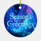 Seizoensgroeten - Qaanaaq - Noorderlicht Keramisch Ornament (Voorkant)