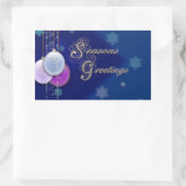 Seizoensgroeten Rechthoekige Sticker (Tas)