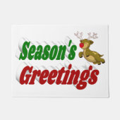 Seizoensgroeten Reindekerst-typografie Deurmat (Voorkant)