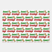 Seizoensgroeten Reindekerst-typografie Inpakpapier Vel (Voorkant)