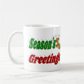 Seizoensgroeten Reindekerst-typografie Koffiemok (Links)