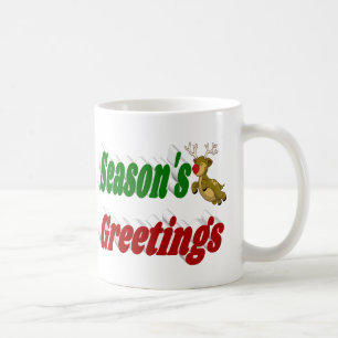 Seizoensgroeten Reindekerst-typografie Koffiemok