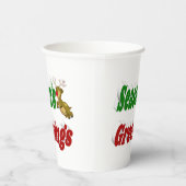 Seizoensgroeten Reindekerst-typografie Papieren Bekers (Rechts)