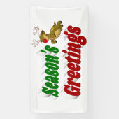 Seizoensgroeten Reindekerst-typografie Spandoek (Verticaal)