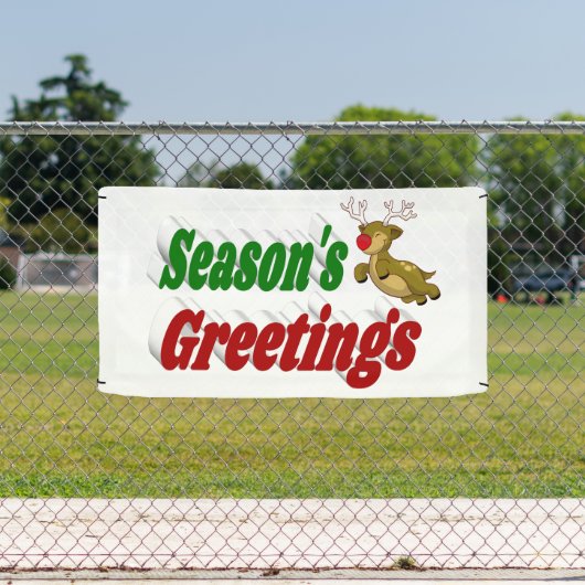Seizoensgroeten Reindekerst-typografie Spandoek (Insitu)