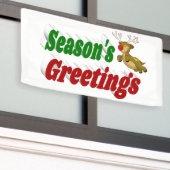 Seizoensgroeten Reindekerst-typografie Spandoek (Buitenkant Gebouw)