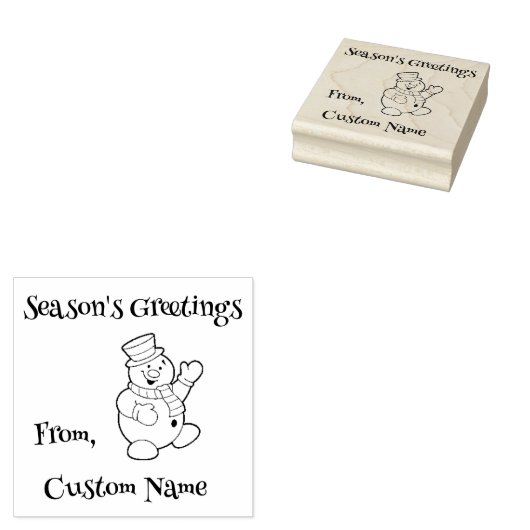 Seizoensgroeten Rubberstempel (Gestempeld)