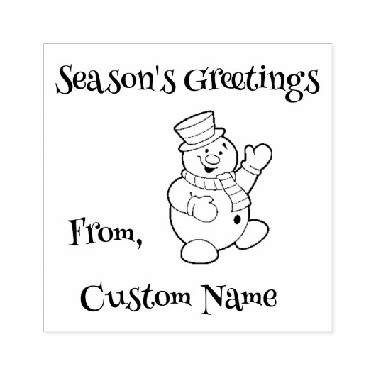 Seizoensgroeten Rubberstempel (Afrduk)