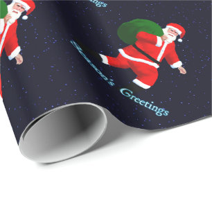 Seizoensgroeten - Santa Claus Cadeaupapier
