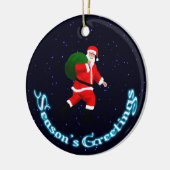 Seizoensgroeten - Santa Claus Keramisch Ornament (Links)