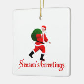 Seizoensgroeten - Santa Claus Keramisch Ornament (Links)