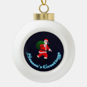 Seizoensgroeten - Santa Claus Keramische Bal Ornament (Voorkant)