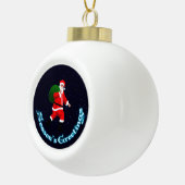 Seizoensgroeten - Santa Claus Keramische Bal Ornament (Rechts)