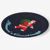 Seizoensgroeten - Santa Claus Papieren Bordje (Gekanteld)