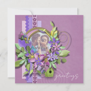 Seizoensgroeten Scrapbook Fotolijst Feestdagenkaart