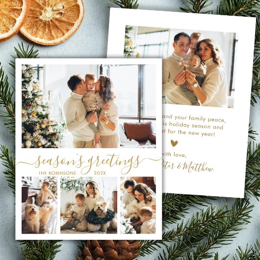 Seizoensgroeten Script 4 Foto Kerstkaart