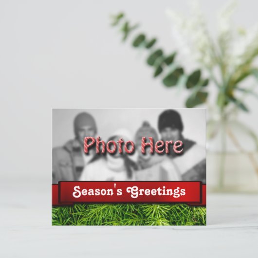 Seizoensgroeten Sjabloon kerstmis (Staand voorkant)