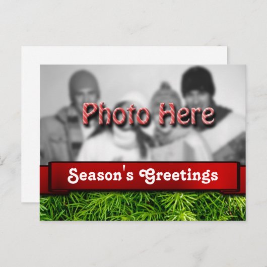 Seizoensgroeten Sjabloon kerstmis (Voorkant / Achterkant)