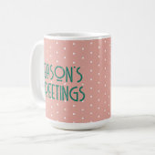 Seizoensgroeten Stippenpatroon Koffiemok (Voorkant links)