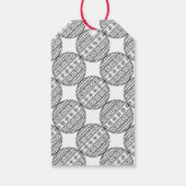 Seizoensgroeten Tag met trendy kerstbal Cadeaulabel (Achterkant)
