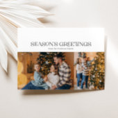 Seizoensgroeten Typografie 6 Foto Feestdagenkaart