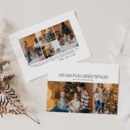 Seizoensgroeten Typografie 6 Foto Feestdagenkaart