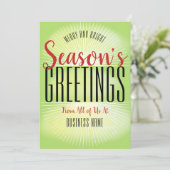 Seizoensgroeten Typografie Corporate Business Feestdagenkaart (Staand voorkant)