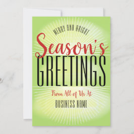 Seizoensgroeten Typografie Corporate Business Feestdagenkaart