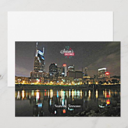 Seizoensgroeten uit Nashville, Tennessee Feestdagenkaart (Voorkant / Achterkant)