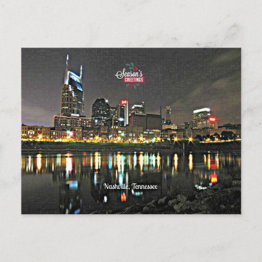 Seizoensgroeten uit Nashville, Tennessee Feestdagenkaart (Voorkant)