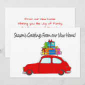 Seizoensgroeten uit New Home Feestdagenkaart (Voorkant / Achterkant)