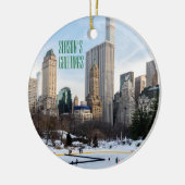 Seizoensgroeten uit NYC-Ornament Keramisch Ornament (Links)