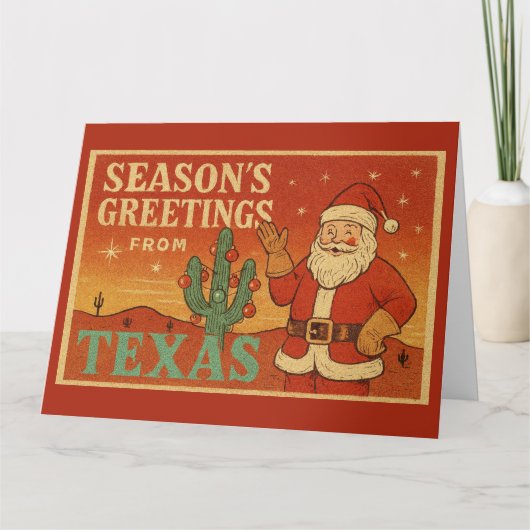 Seizoensgroeten uit Texas Kaart (Voorkant)