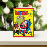 Seizoensgroeten van Batman en Robin Feestdagen Kaart<br><div class="desc">Batman en Robin helpen Santa Claus met zijn gigantische zak speelgoed naar alle goede kleine kinderen ter wereld te dragen!</div>