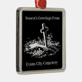 Seizoensgroeten van de begraafplaats van Evans Metalen Ornament (Rechts)