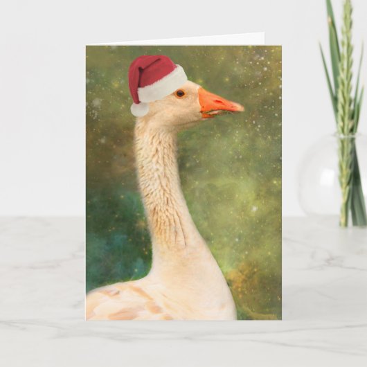 Seizoensgroeten van de gans  feestdagen kaart (Voorkant)