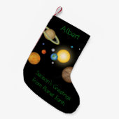"Seizoensgroeten van de planeet Aarde" kosmisch Kleine Kerstsok (Voorkant (Hangend))