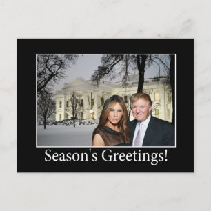 Seizoensgroeten van Donald en Melania Feestdagenkaart