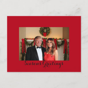 Seizoensgroeten van Donald en Melania Feestdagenkaart
