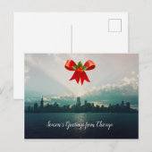 Seizoensgroeten van het Briefkaart van Chicago Hol (Voorkant / Achterkant)